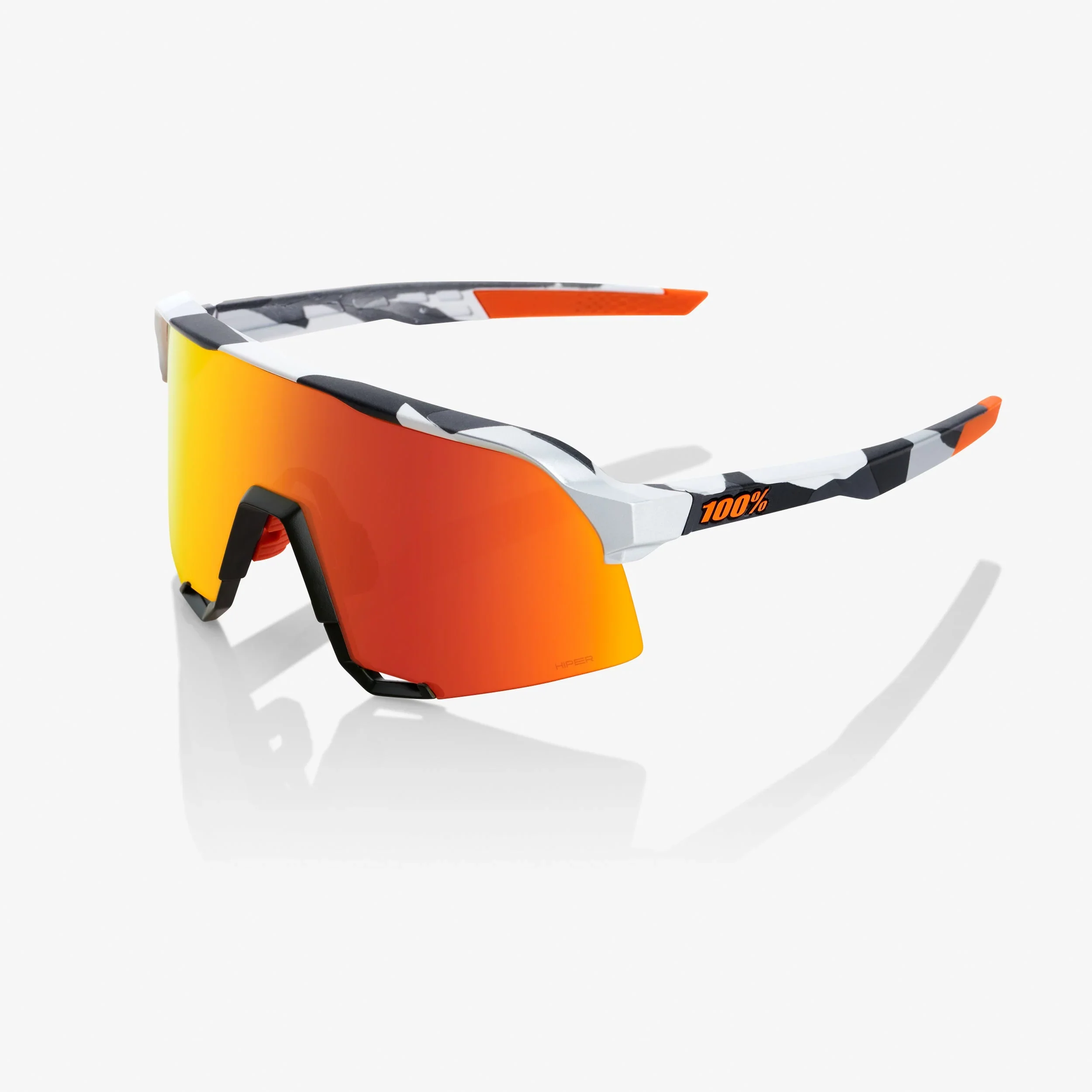 100% S3™ Soft Tact Grey Camo HiPER® Red Multilayer Mirror Lens