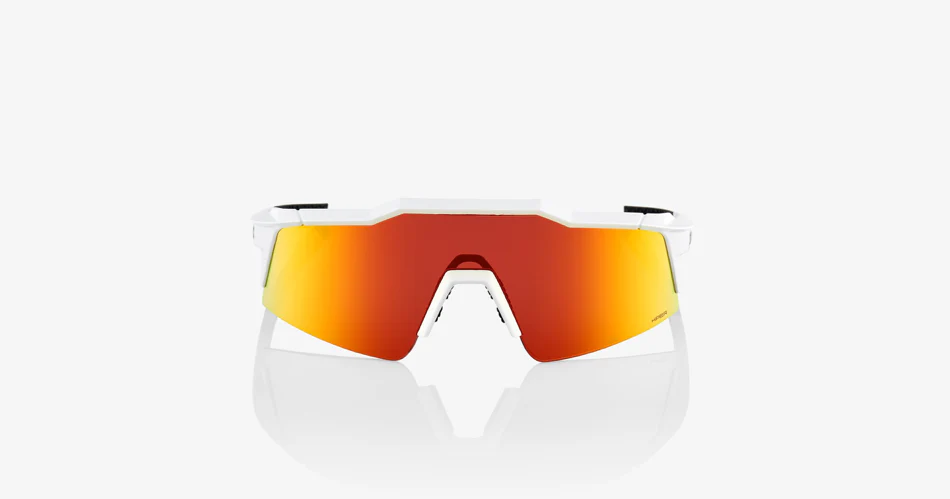 100% Speedcraft SL - Soft Tact Off White - Hiper Red Multilayer Mirror Lens - Image 3