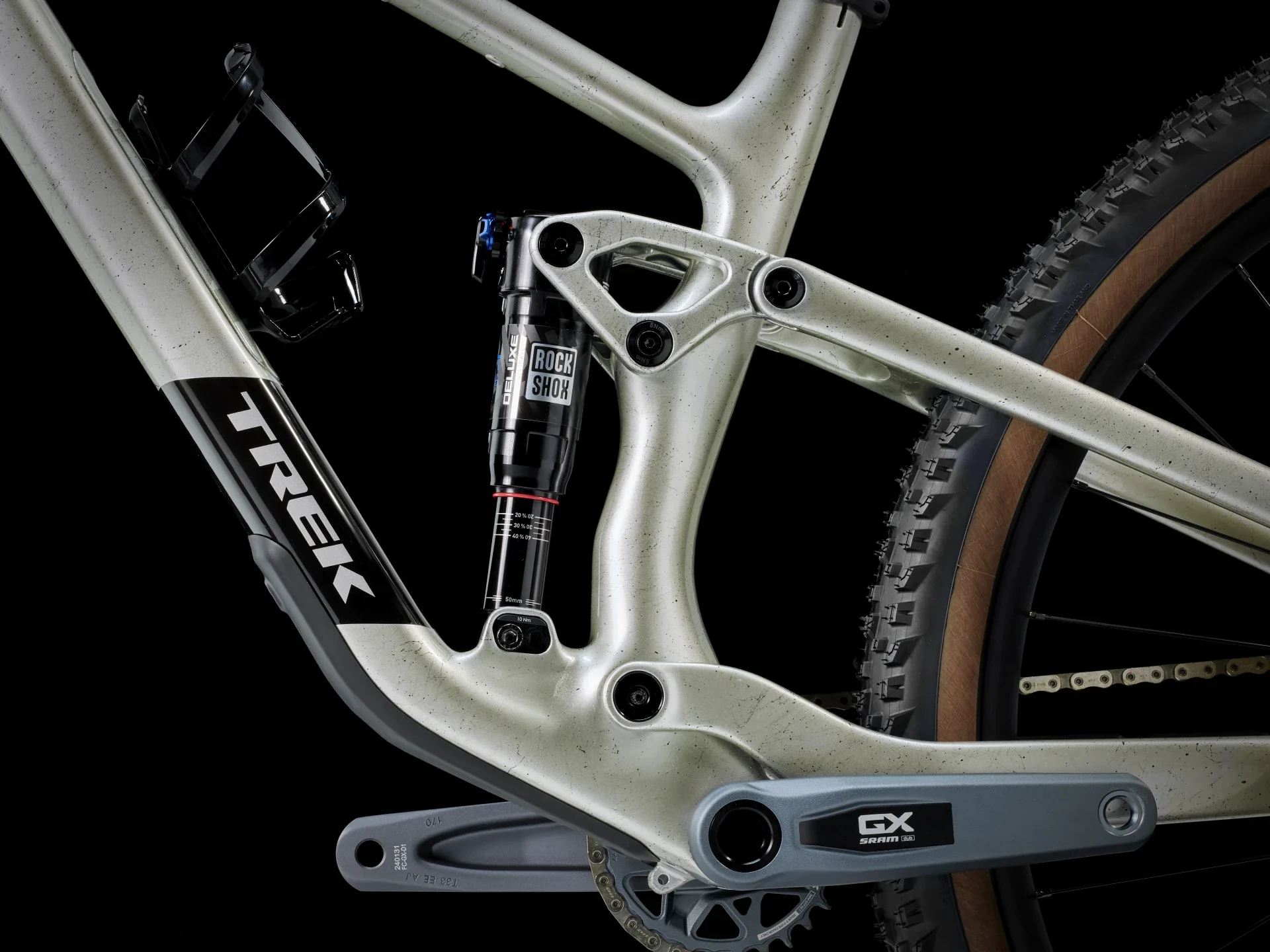 2025 Trek Top Fuel 9.8 GX AXS Gen 4- Lunar Silver - Image 5