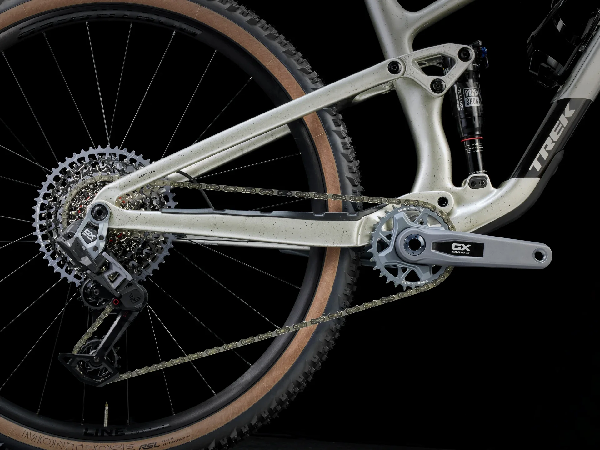 2025 Trek Top Fuel 9.8 GX AXS Gen 4- Lunar Silver - Image 6