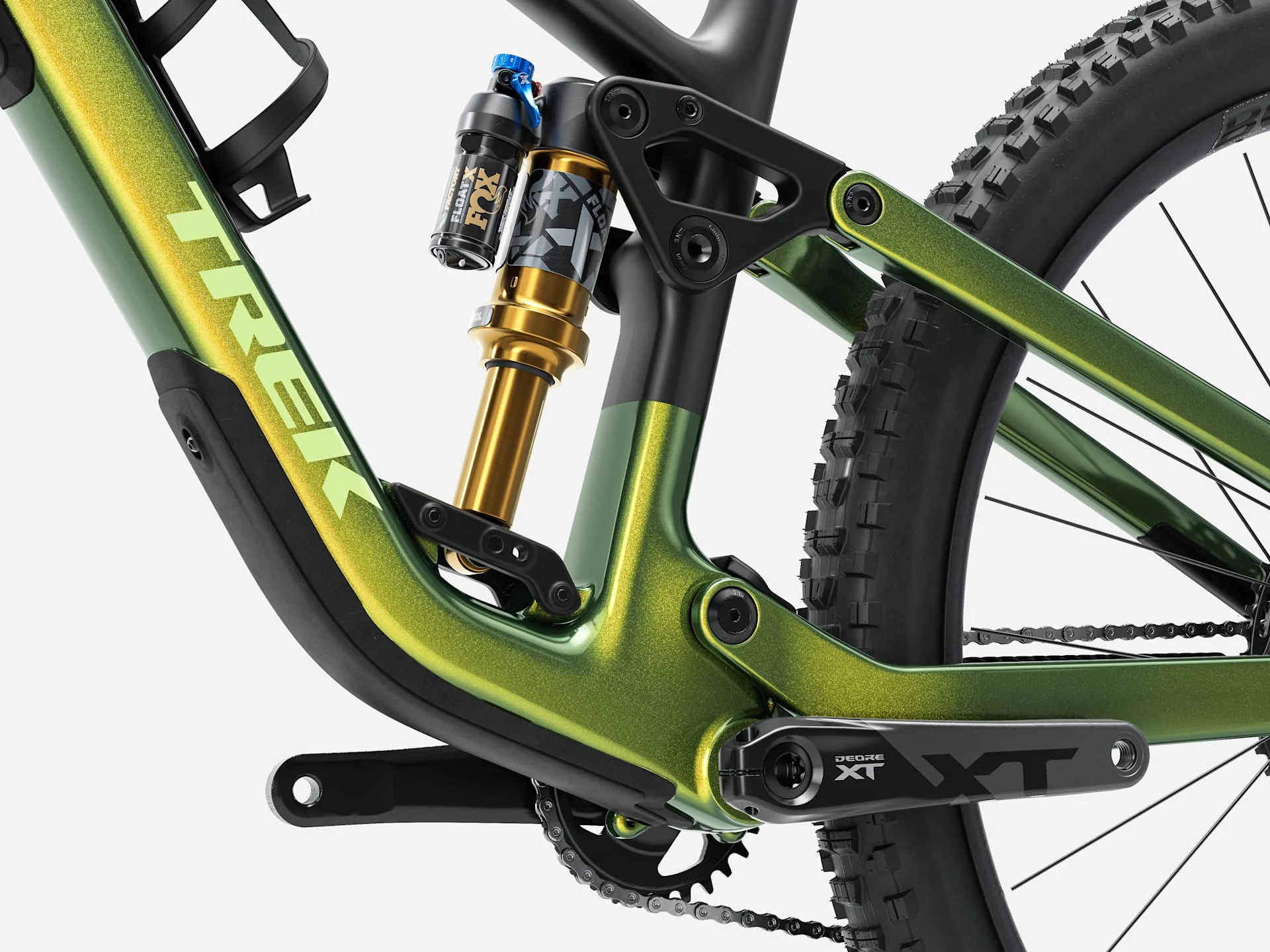 2026 Trek Fuel EX 9.8 XT Di2 Gen 7 - Gloss Chameleon Green /Matte Black - Image 3