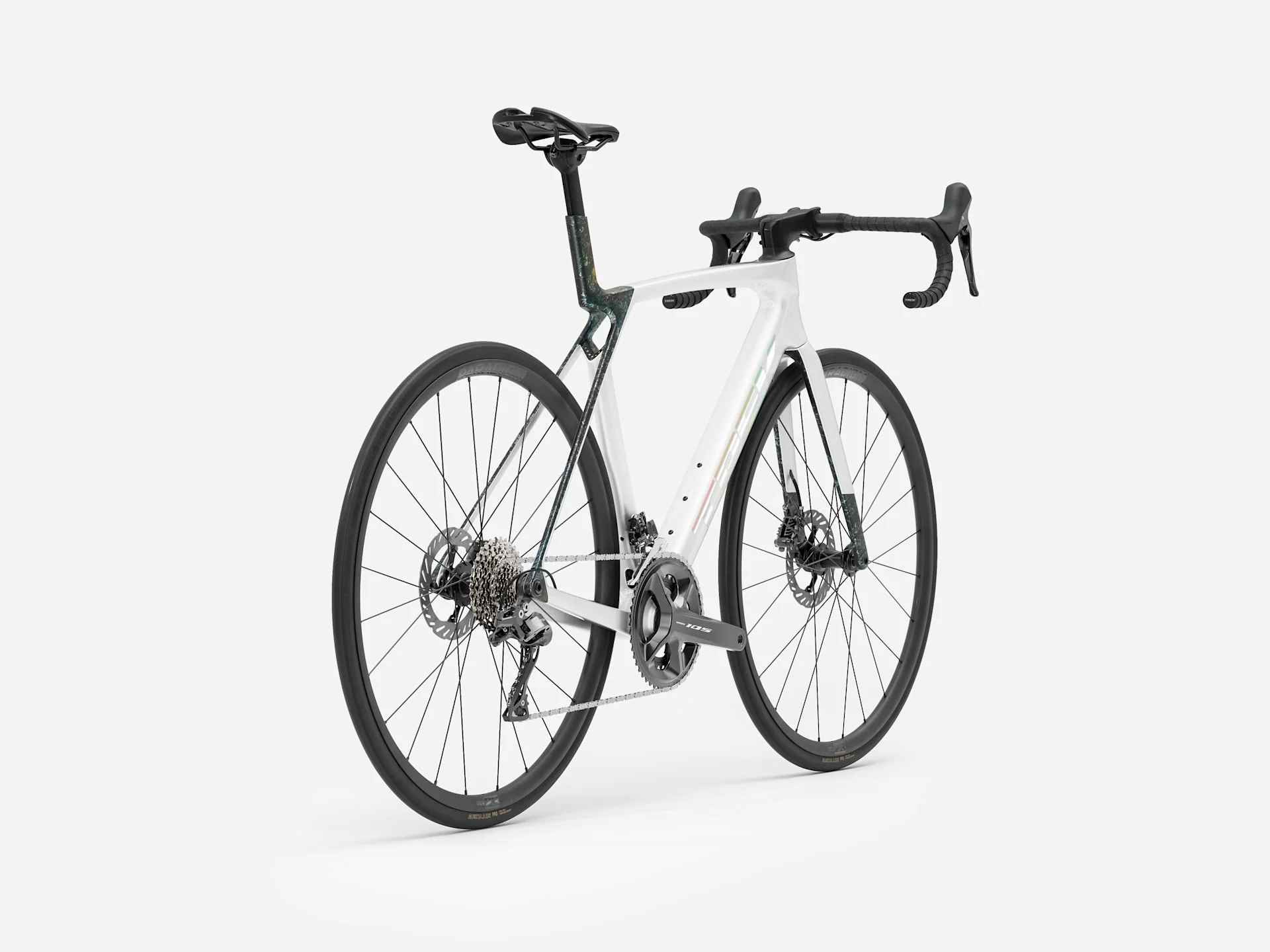 2026 Trek Madone SL 5 Gen 8 - Gloss Crystal White/Matte Deep Smoke - Image 2