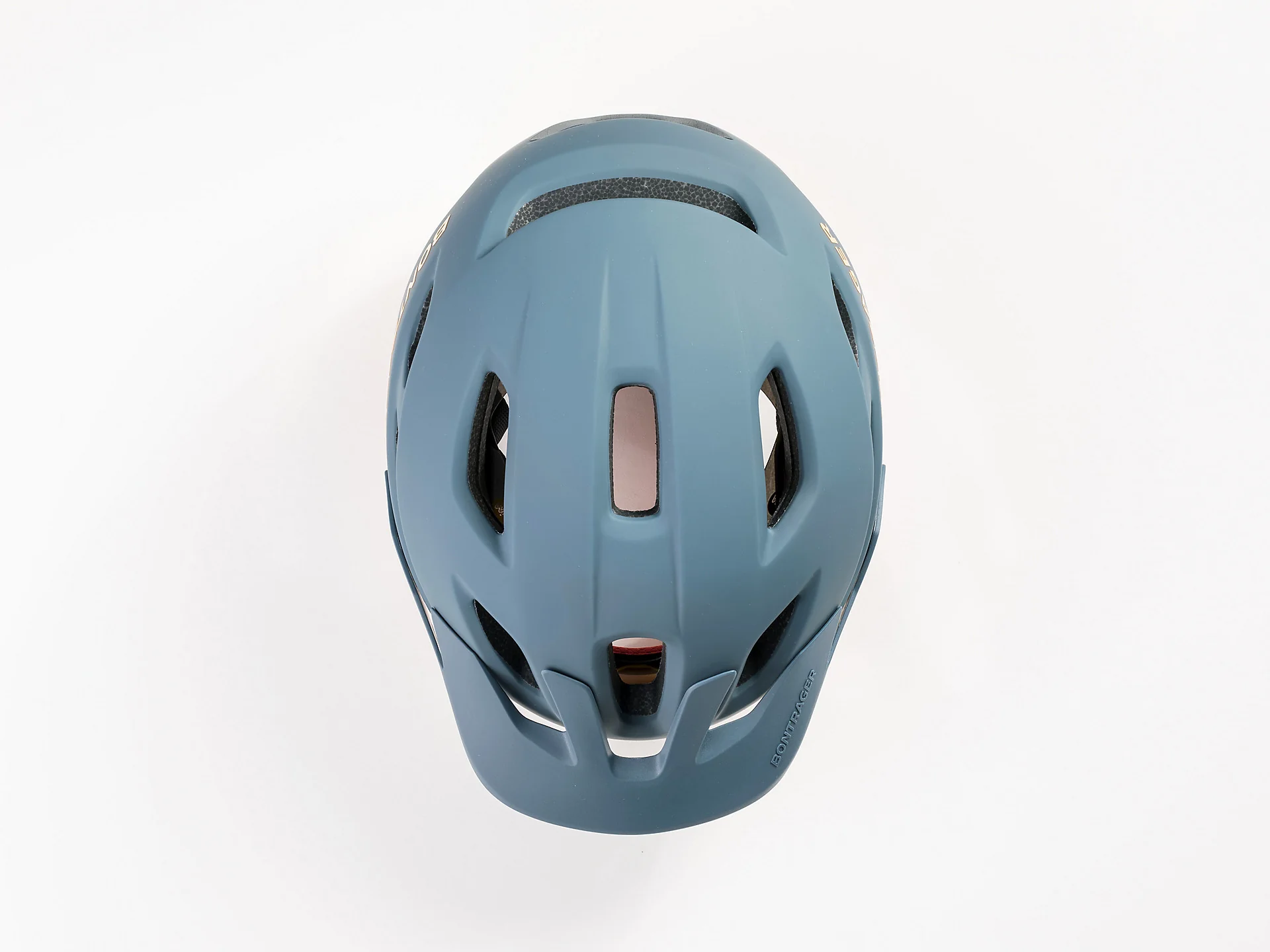 Bontrager Quantum MIPS Bike Helmet- Battleship Blue/ Marigold - Image 3