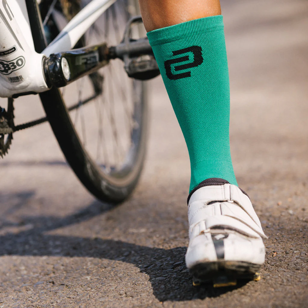 Ciovita Crew Cycling Socks- Emerald - Image 3