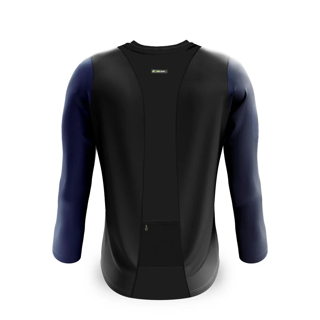 Ciovita Mens  AR Long Sleeve Trail Tee- Black/ Navy - Image 3