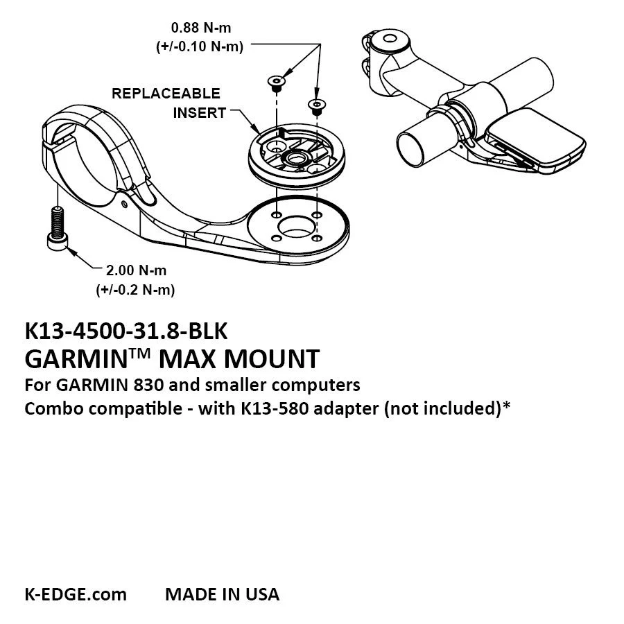 K-EDGE – GARMIN MAX MOUNT – 31.8 - Image 3