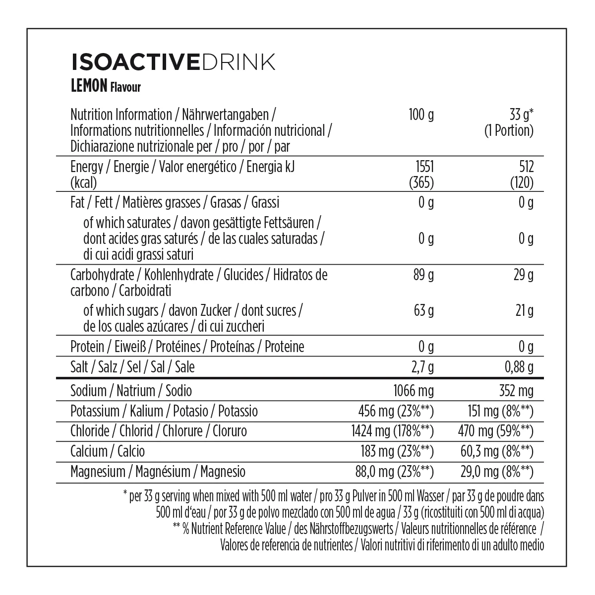 PowerBar IsoActive- Lemon 1.3kg - Image 2