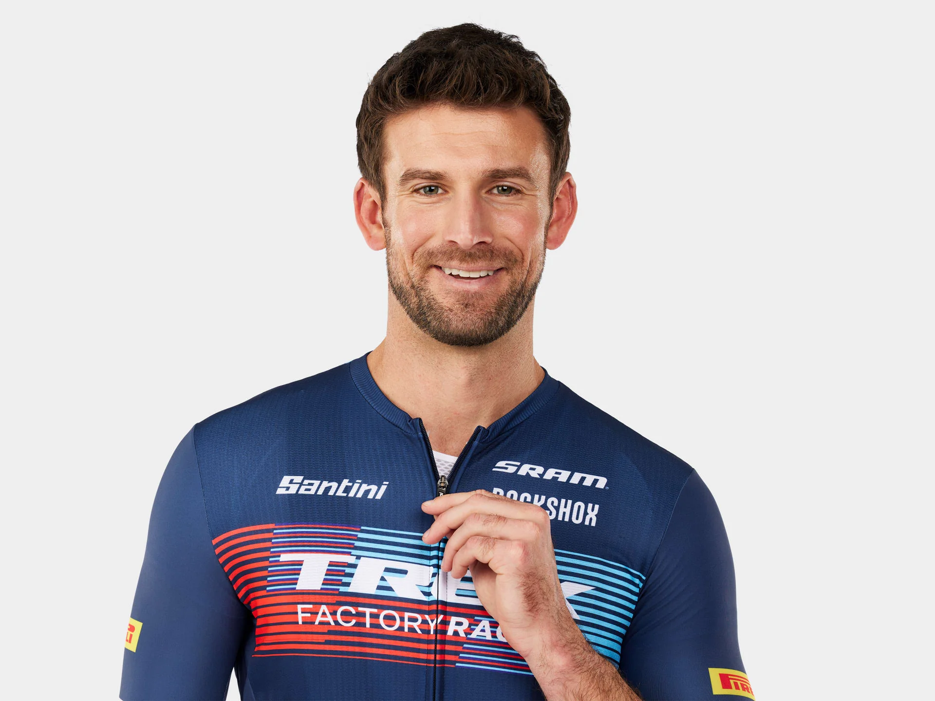 Santini Trek Factory Racing Men’s Team Replica Cycling Jersey - Image 4