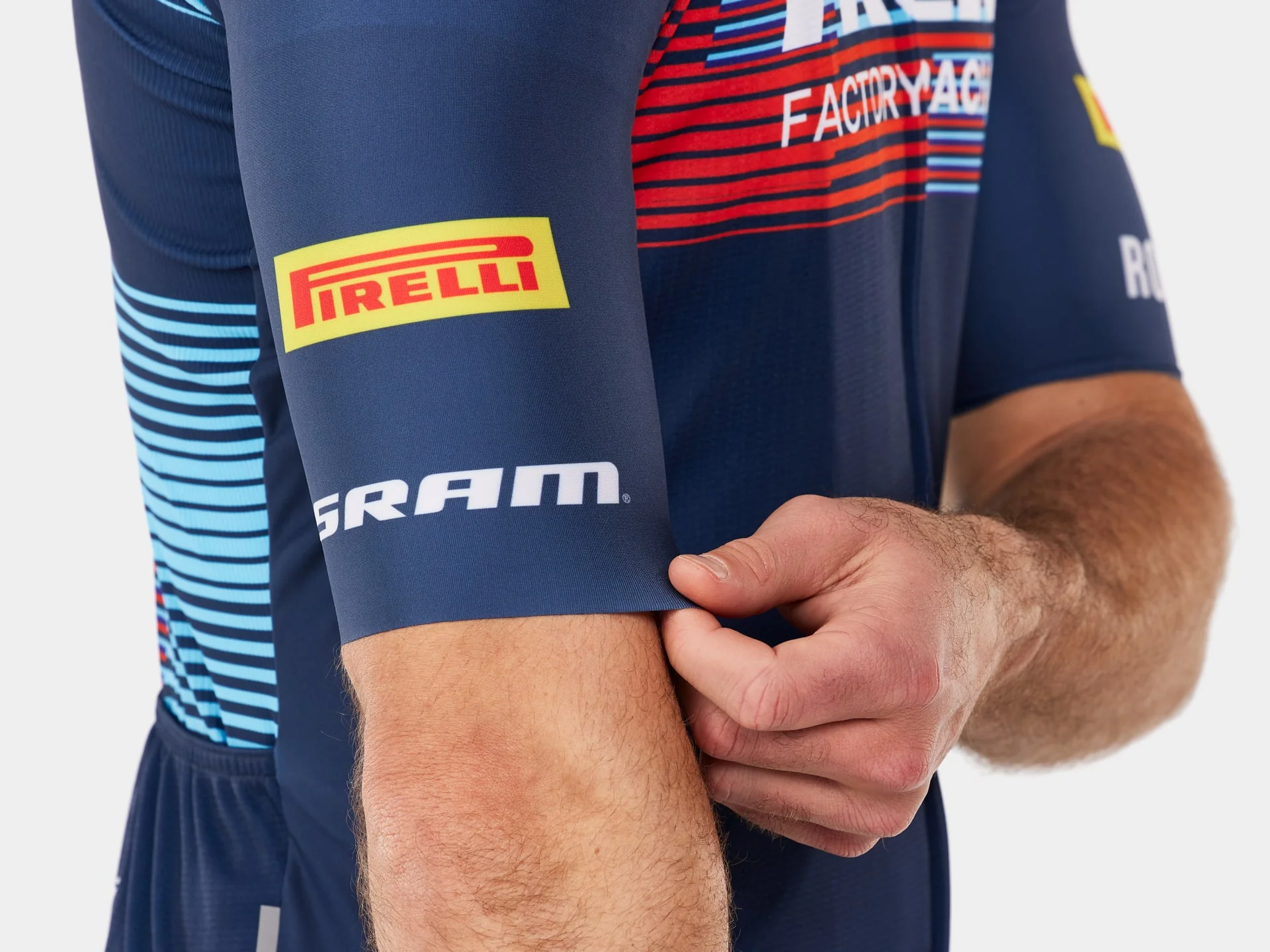 Santini Trek Factory Racing Men’s Team Replica Cycling Jersey - Image 5