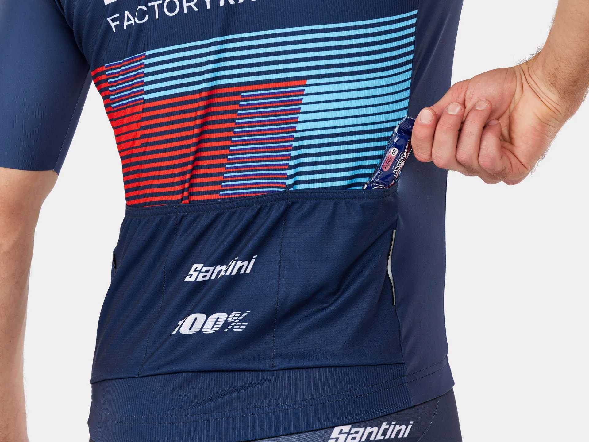 Santini Trek Factory Racing Men’s Team Replica Cycling Jersey - Image 6