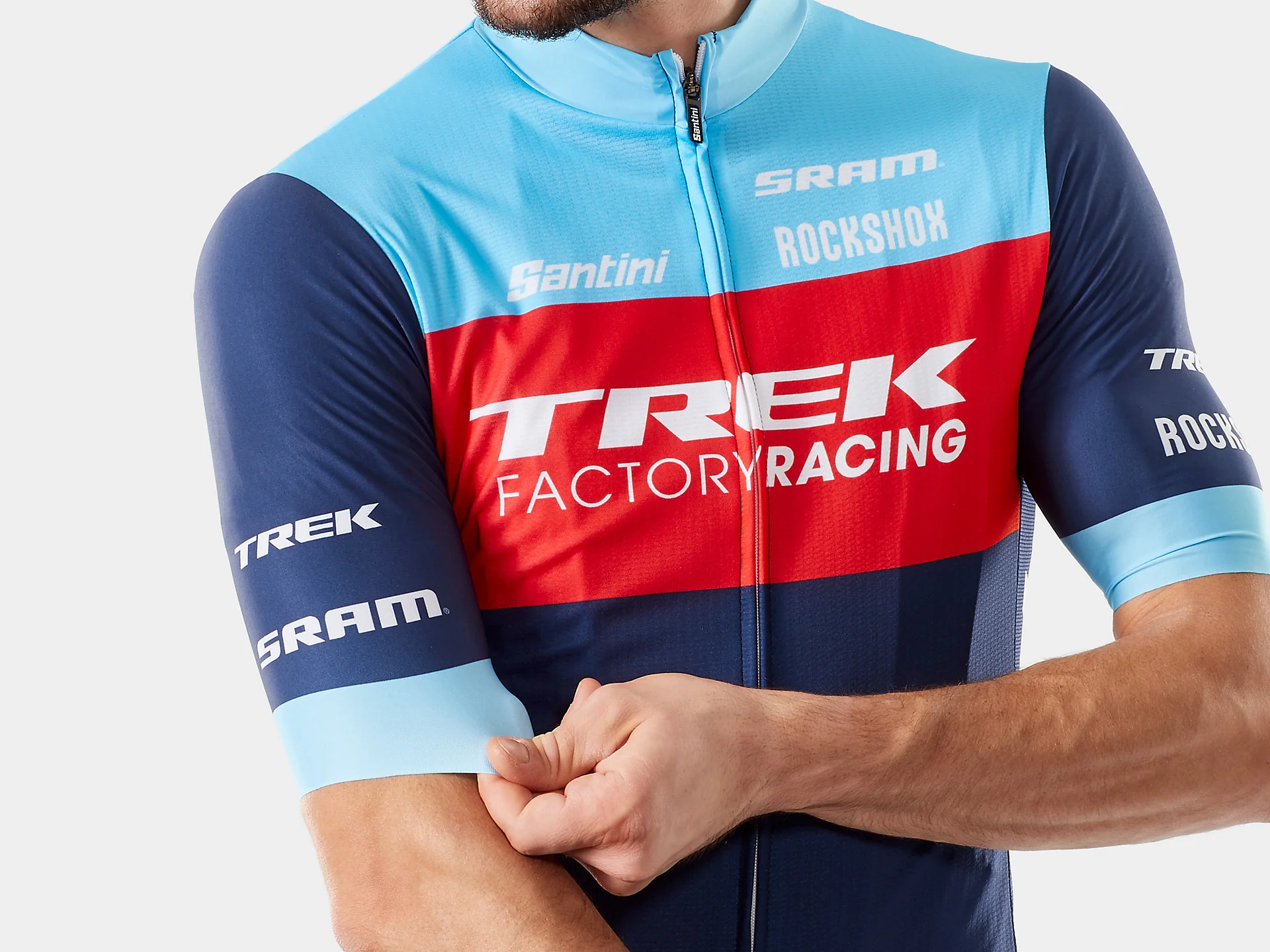 Santini Trek Factory Racing Men's XC Team Replica Cycling Jersey - Image 4