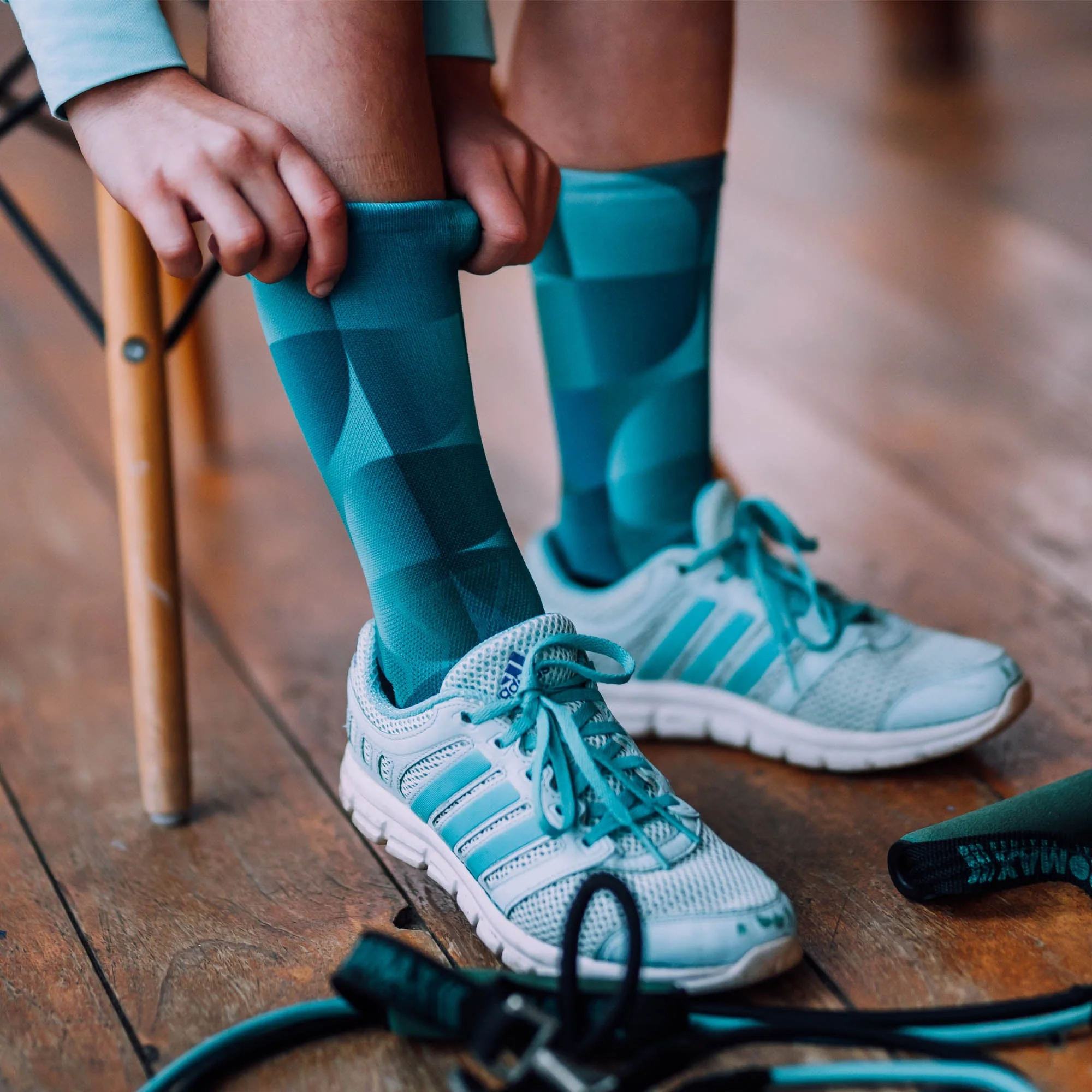Sox- Solid Turquoise Socks - Image 2