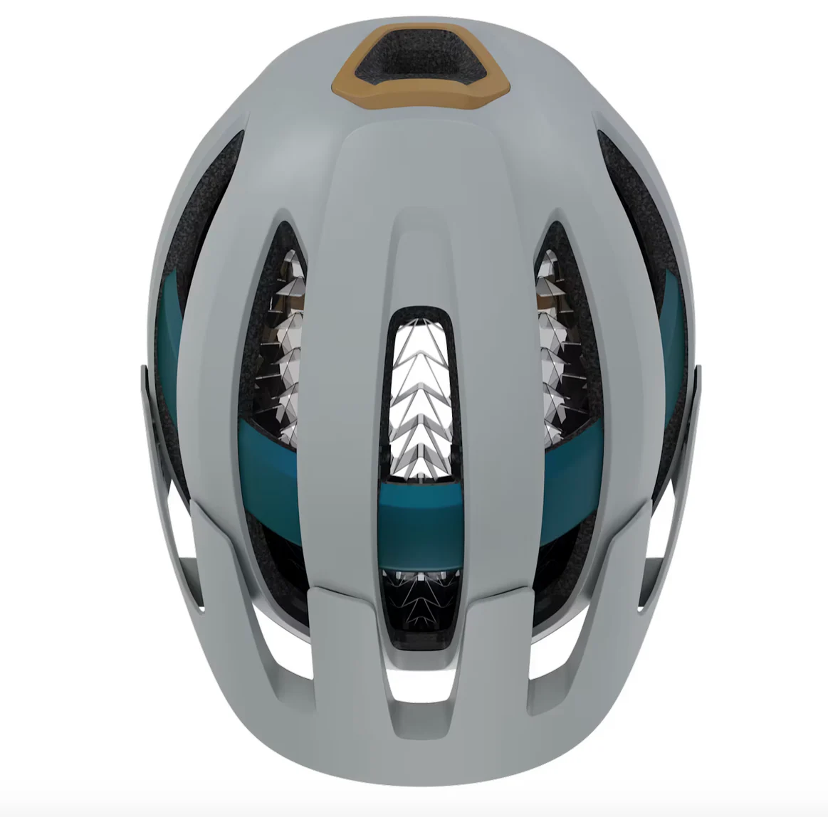 Trek Blaze WaveCel Mountain Bike Helmet - Matte Gravel/ Dark Aquatic - Image 3