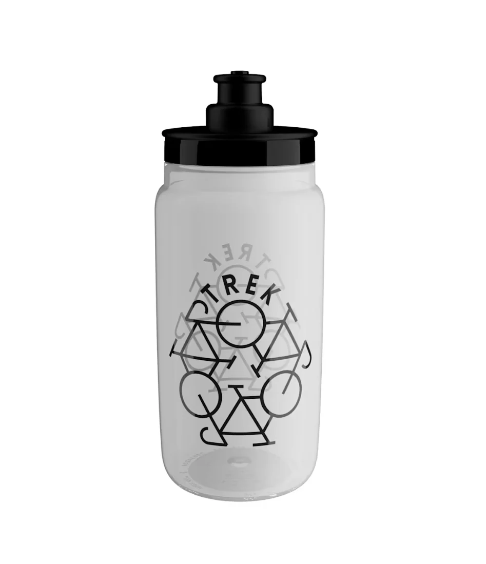 Trek Flag Water Bottle 550ml- Clear/ Black